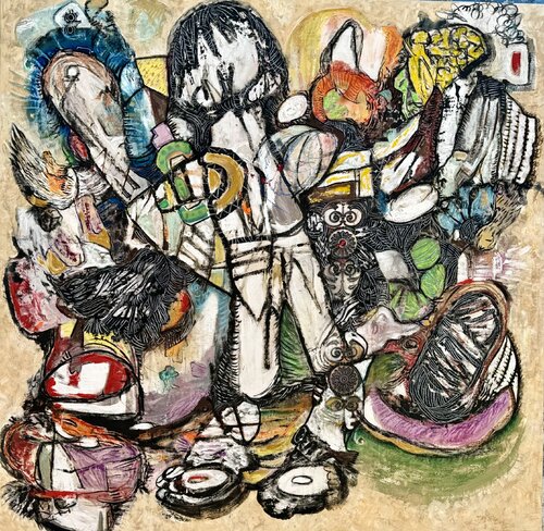 Ancient Man Ascending by Bruce Rubenstein, Painting for Sale on Select
