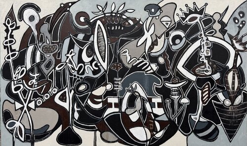 Not Like Us by Bruce Rubenstein, Painting for Sale on Select
