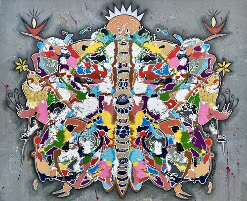 All Hail King Julien by Bruce Rubenstein, Painting for Sale on Select