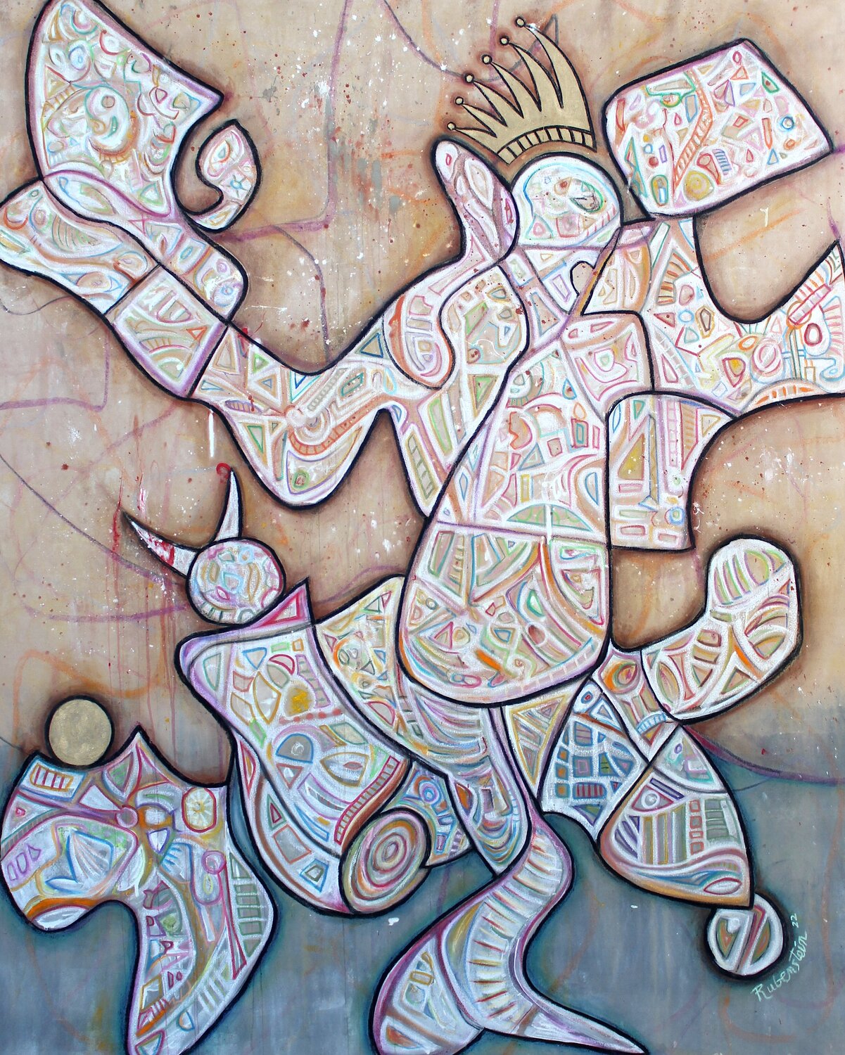The King of Knowledge Bruce Rubenstein Original painting for sale