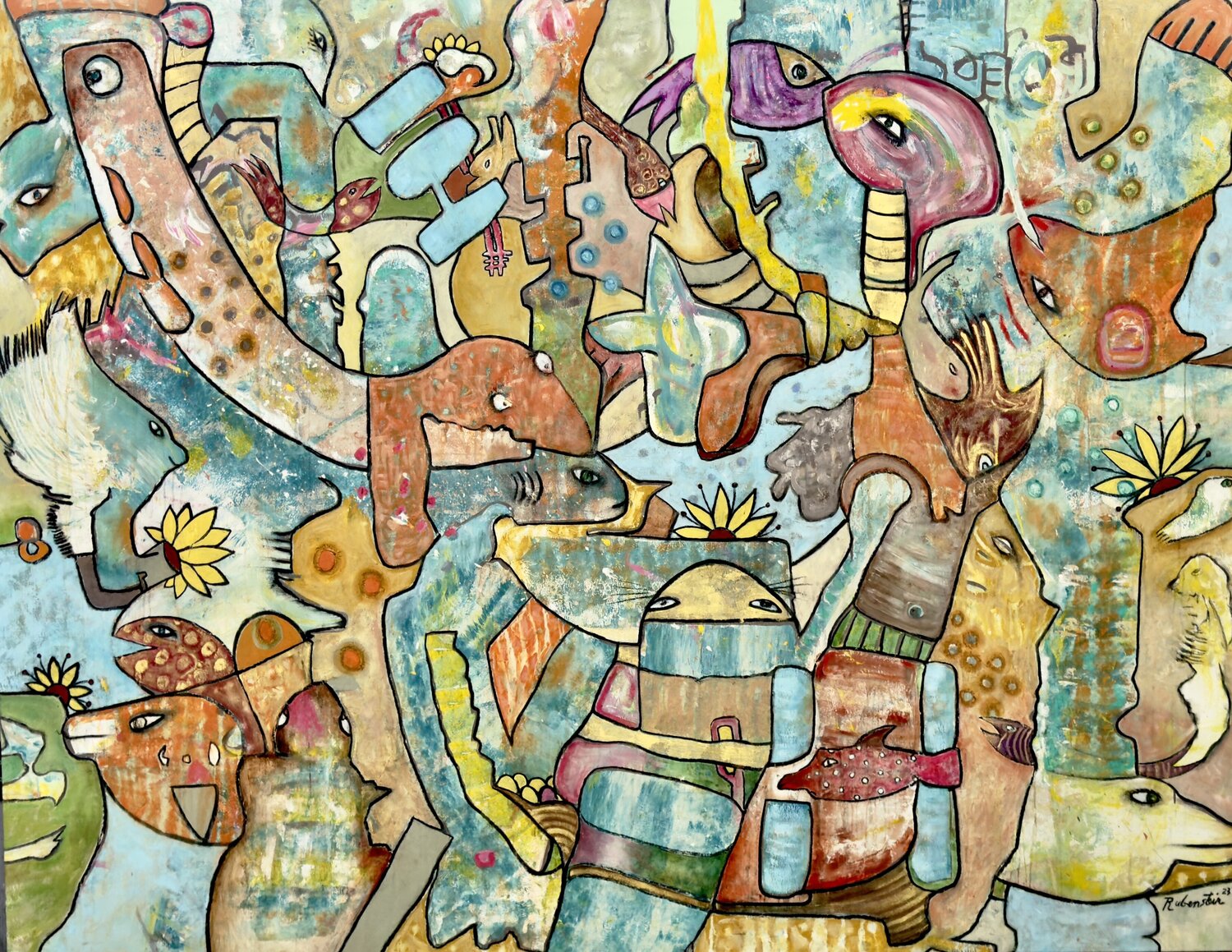 The Seaquarium Bruce Rubenstein Original painting for sale