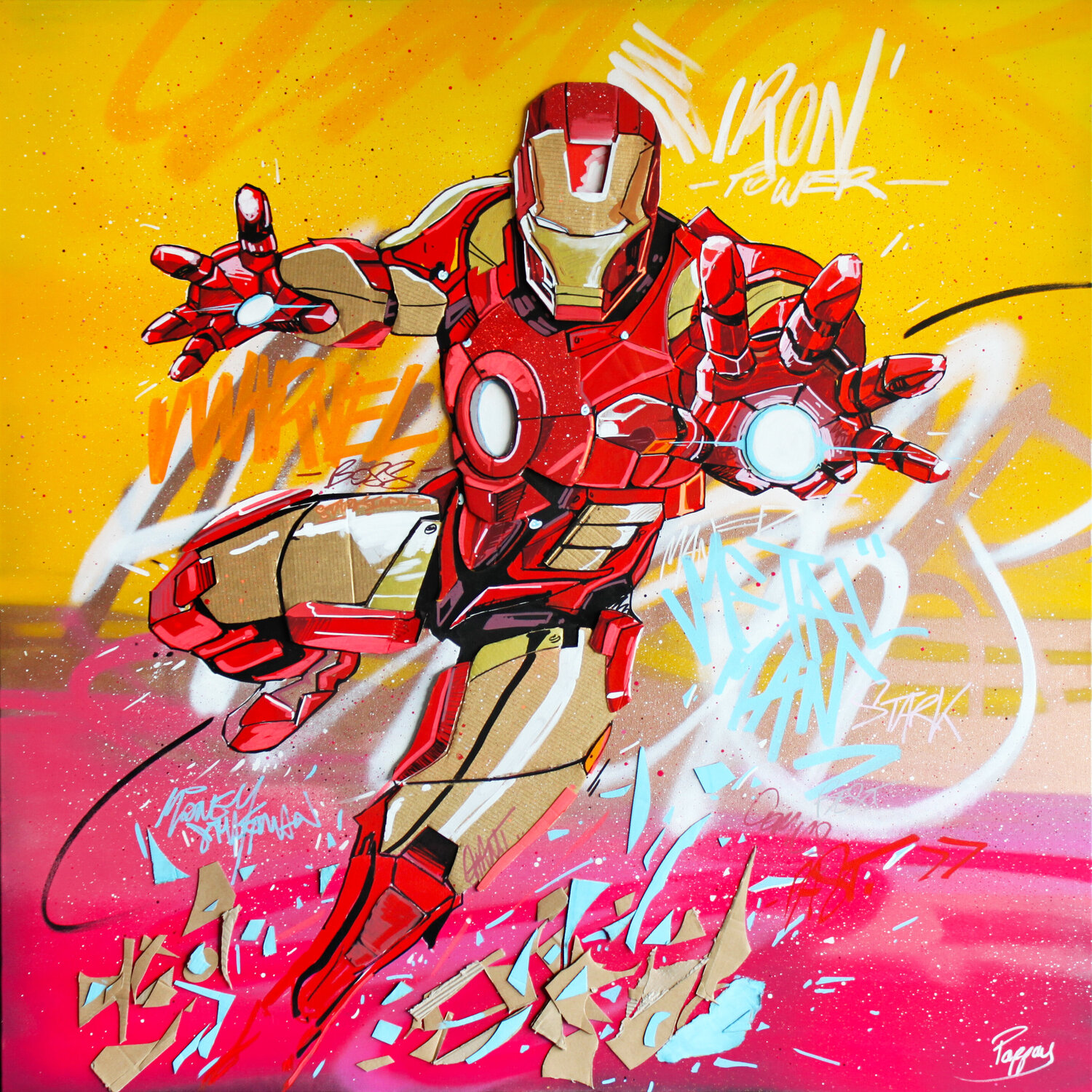 Metal man Pappay Original painting for sale