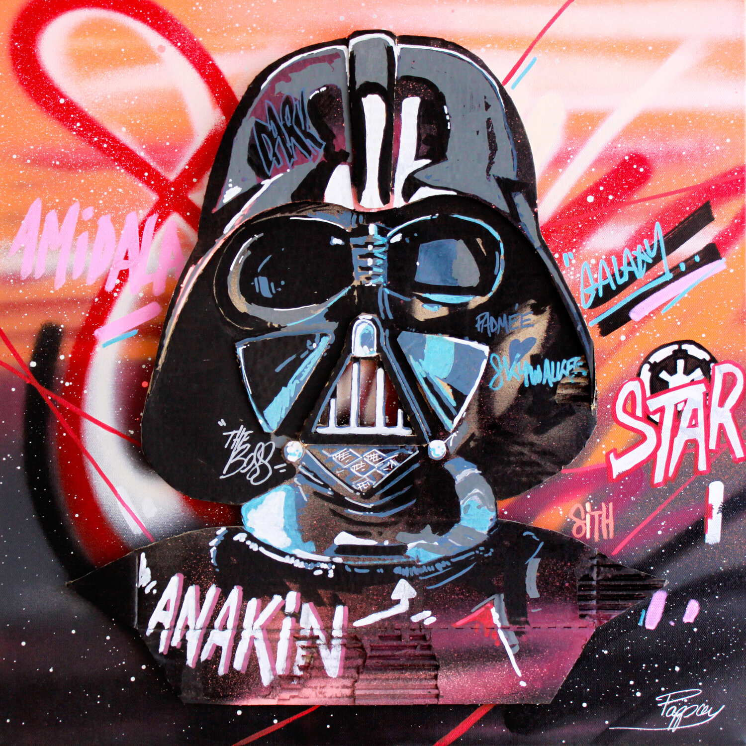 Dark Anakin Pappay Original painting for sale