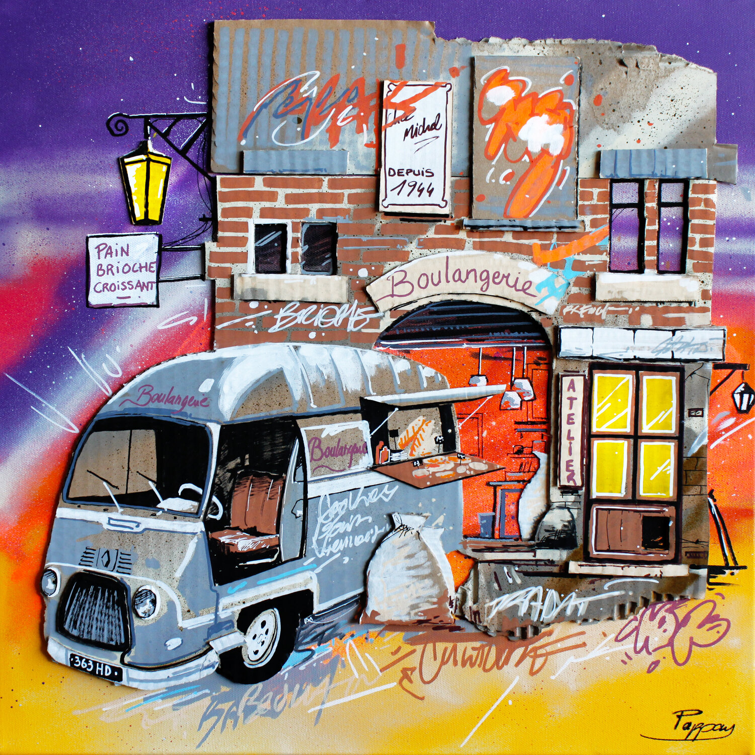 L'atelier Pappay Original painting for sale