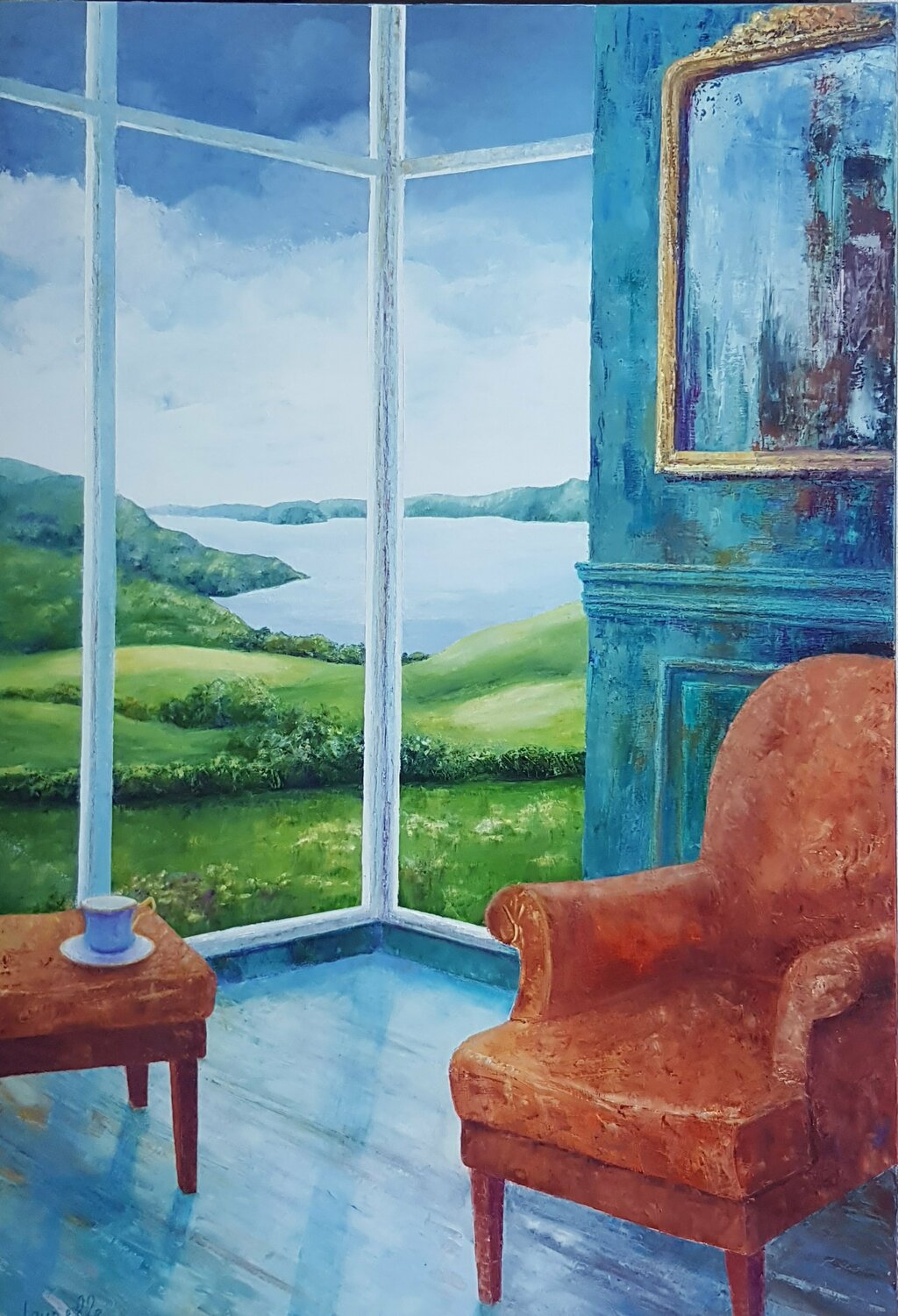 Verts d'Irlande Laurelle Bessé Original painting for sale