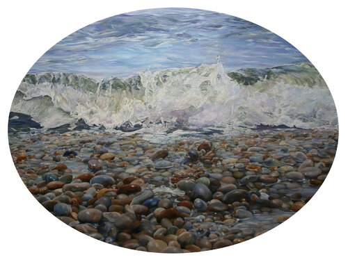 PEBBLE BEACH by Peter Goodhall, Painting for Sale on Select