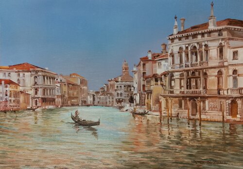 CASA PESARO, THE GRAND CANAL VENICE by Peter Goodhall, Painting for Sale on Select