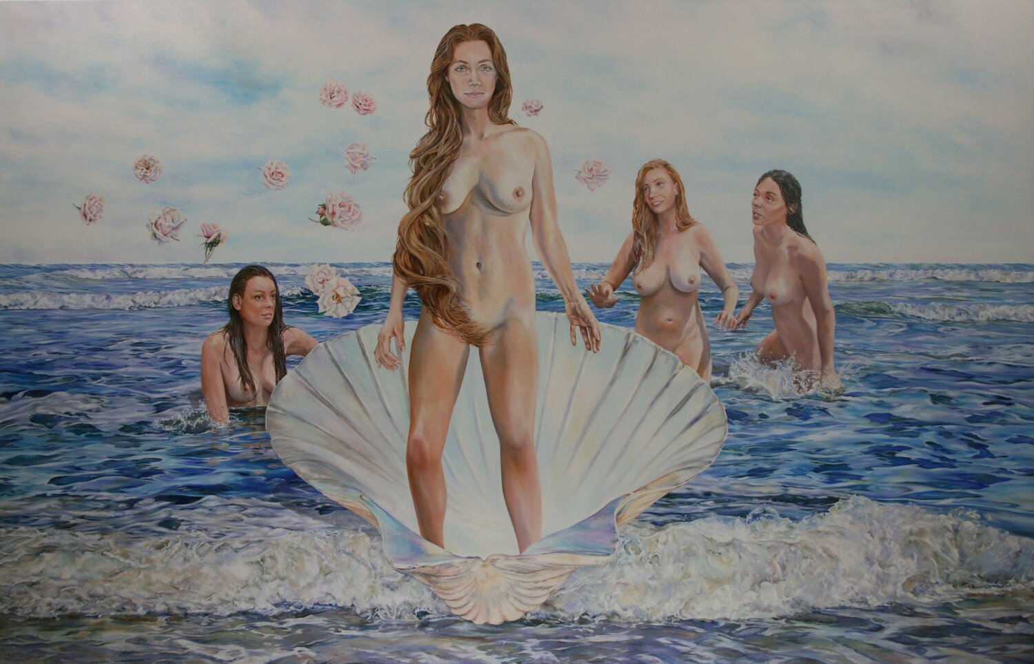 THE BIRTH OF VENUS Peter Goodhall Original painting for sale
