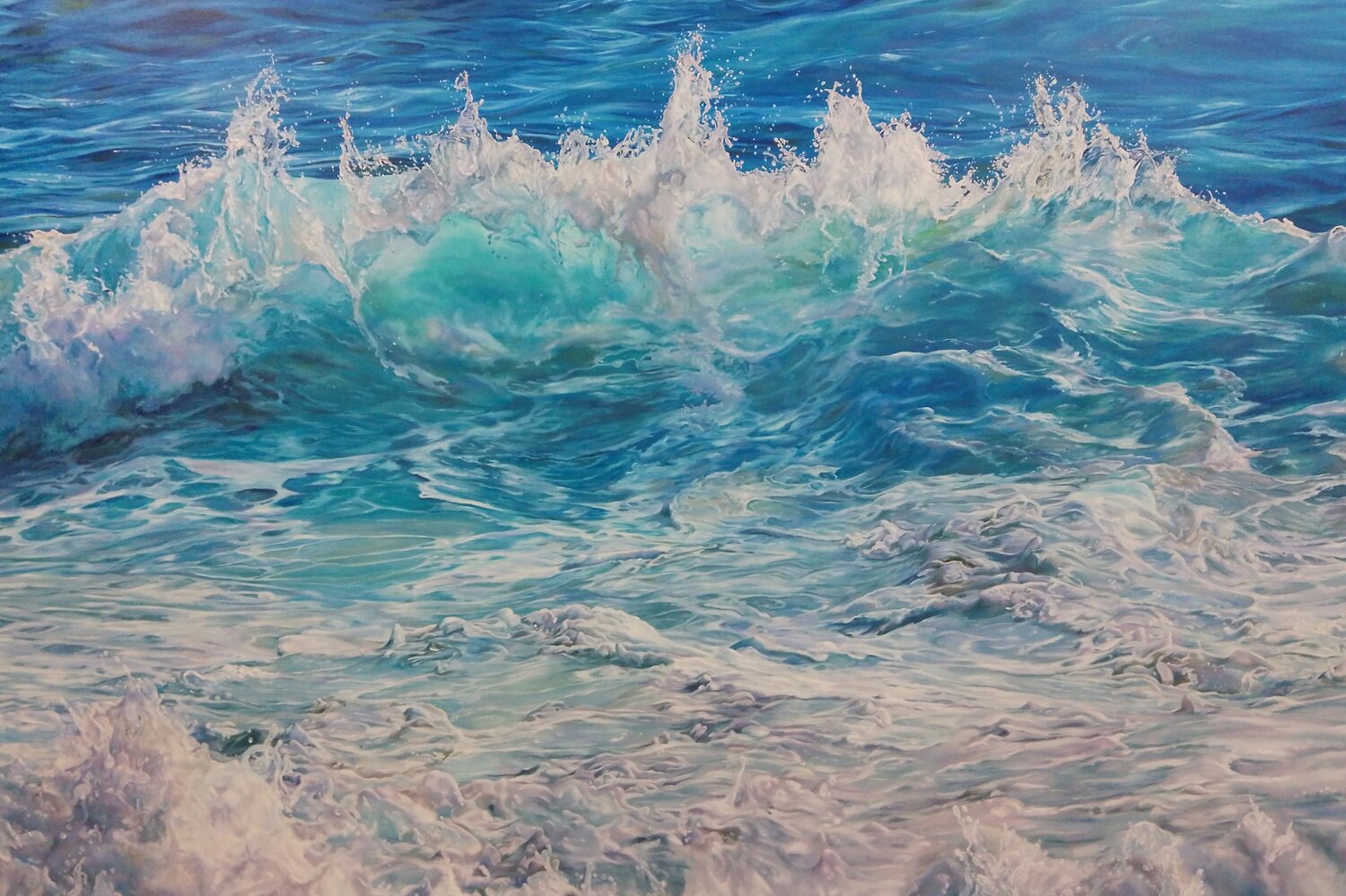 ON THE CREST OF A WAVE Peter Goodhall Original painting for sale