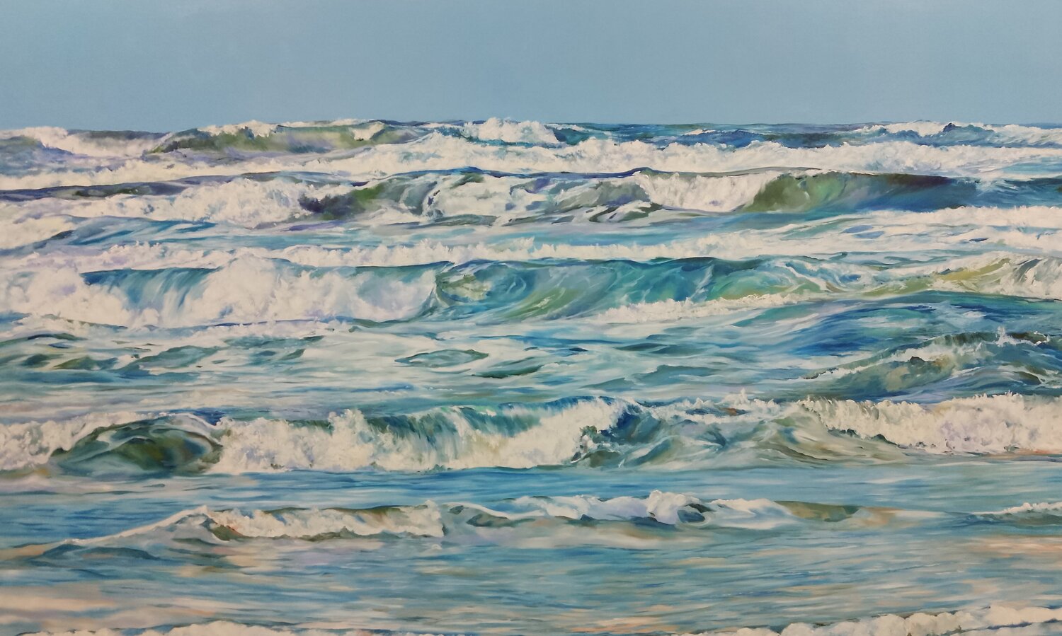 SUN, SURF & SAND  XV Peter Goodhall Original painting for sale