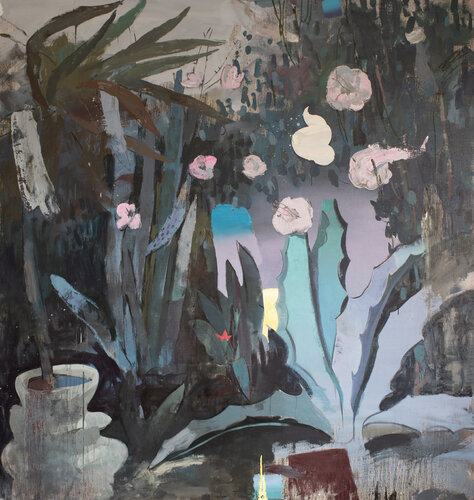 In The Moonlight  [Strange Gardens] by Glib Franko, Painting for Sale on Select