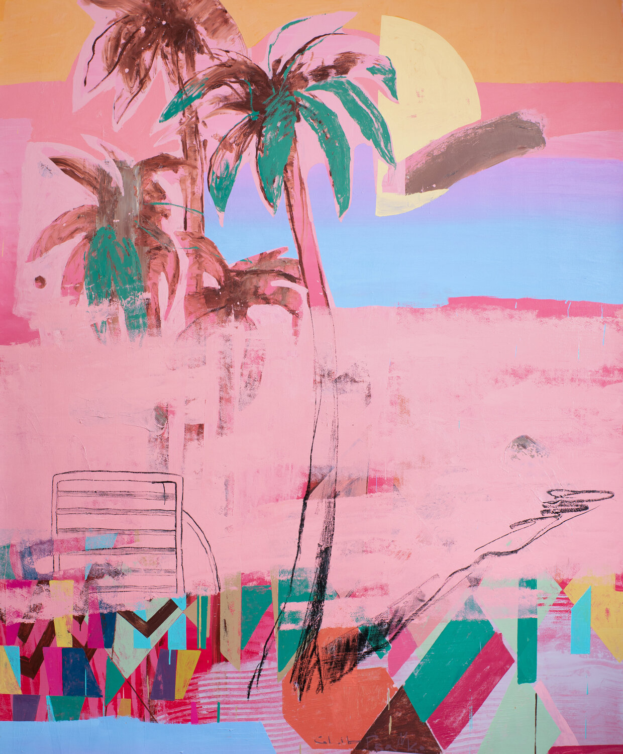 Palms [Transformation] Glib Franko Original painting for sale