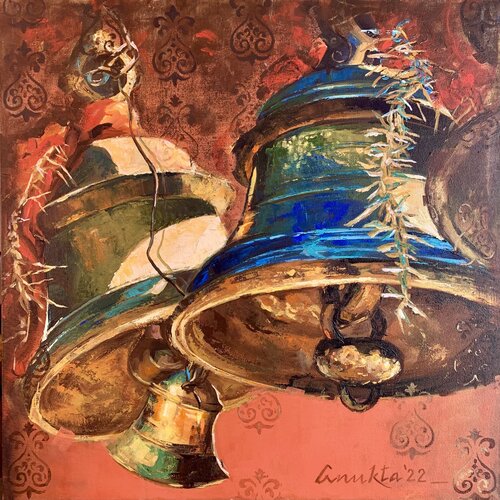 SOUNDS OF DIVINITY – V by Anukta Mukherjee Ghosh, Painting for Sale on Select