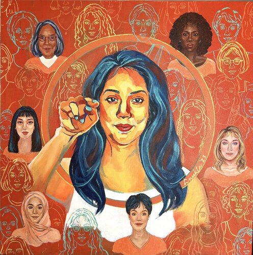 REFLECTIONS - Sisterhood by Anukta Mukherjee Ghosh, Painting for Sale on Select