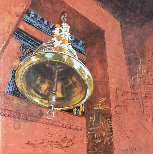 SOUNDS OF DIVINITY - VIII von Anukta Mukherjee Ghosh, Malerei kaufen auf Select