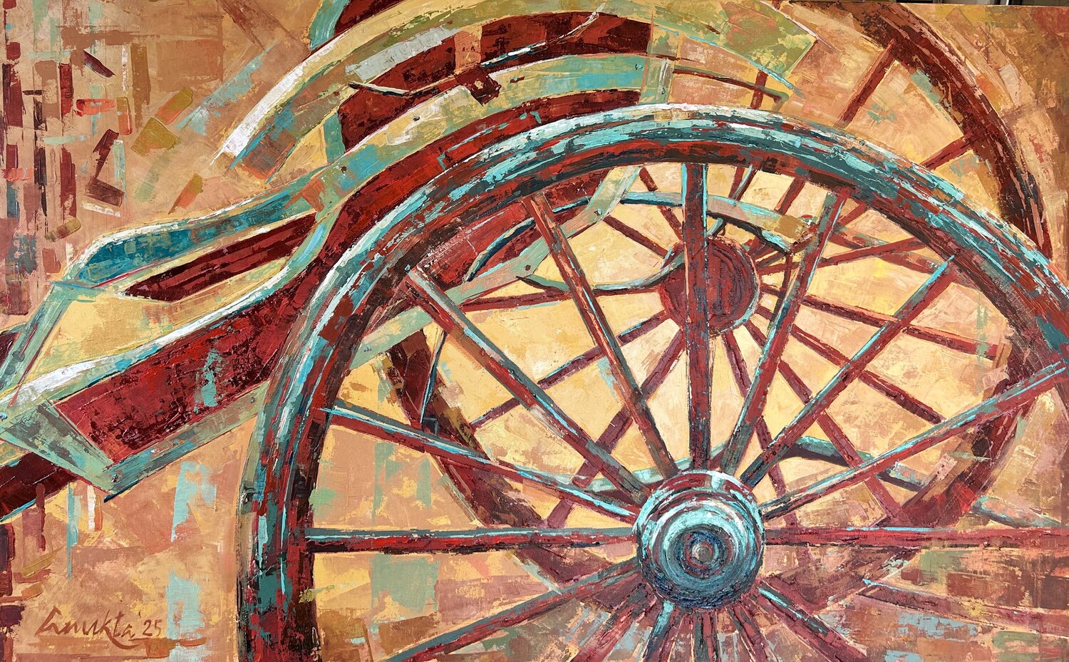 TURNING THROUGH TIME Anukta Mukherjee Ghosh Original painting for sale
