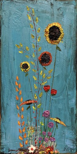 Birthday Sunflowers by Matthias Lupri, Painting for Sale on Select