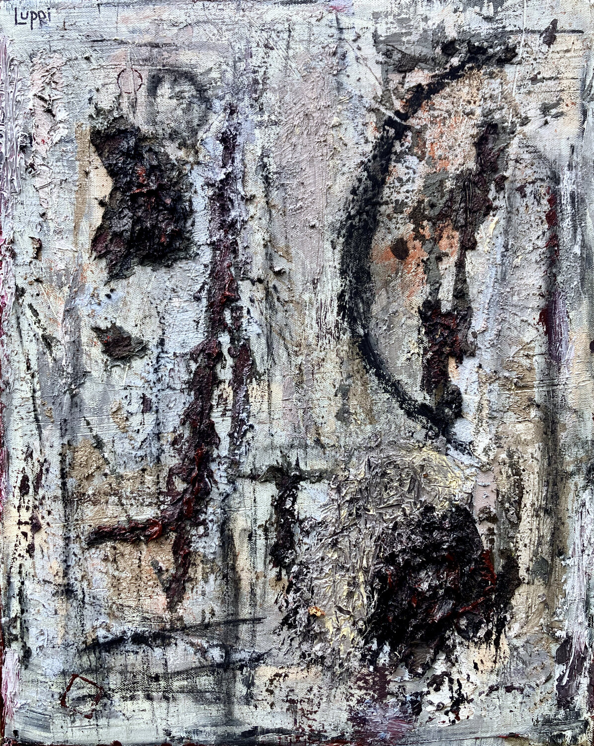 Moonlamp Primitive Matthias Lupri Original painting for sale