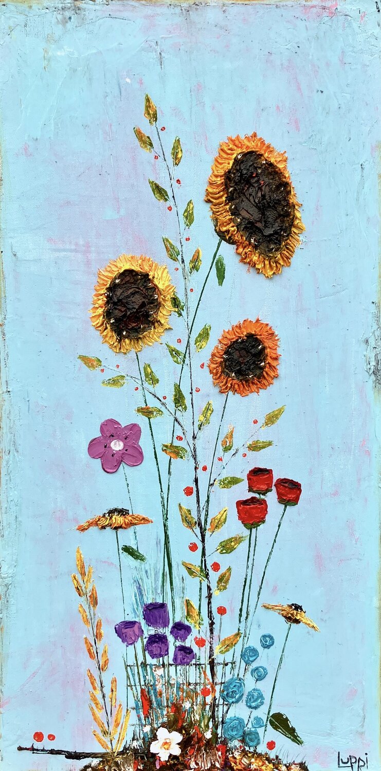 Sunflower October Matthias Lupri Original painting for sale