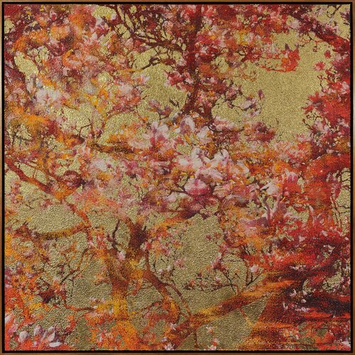 Deconstructed Yellow & gold by Karin Vermeer, Painting for Sale on Select