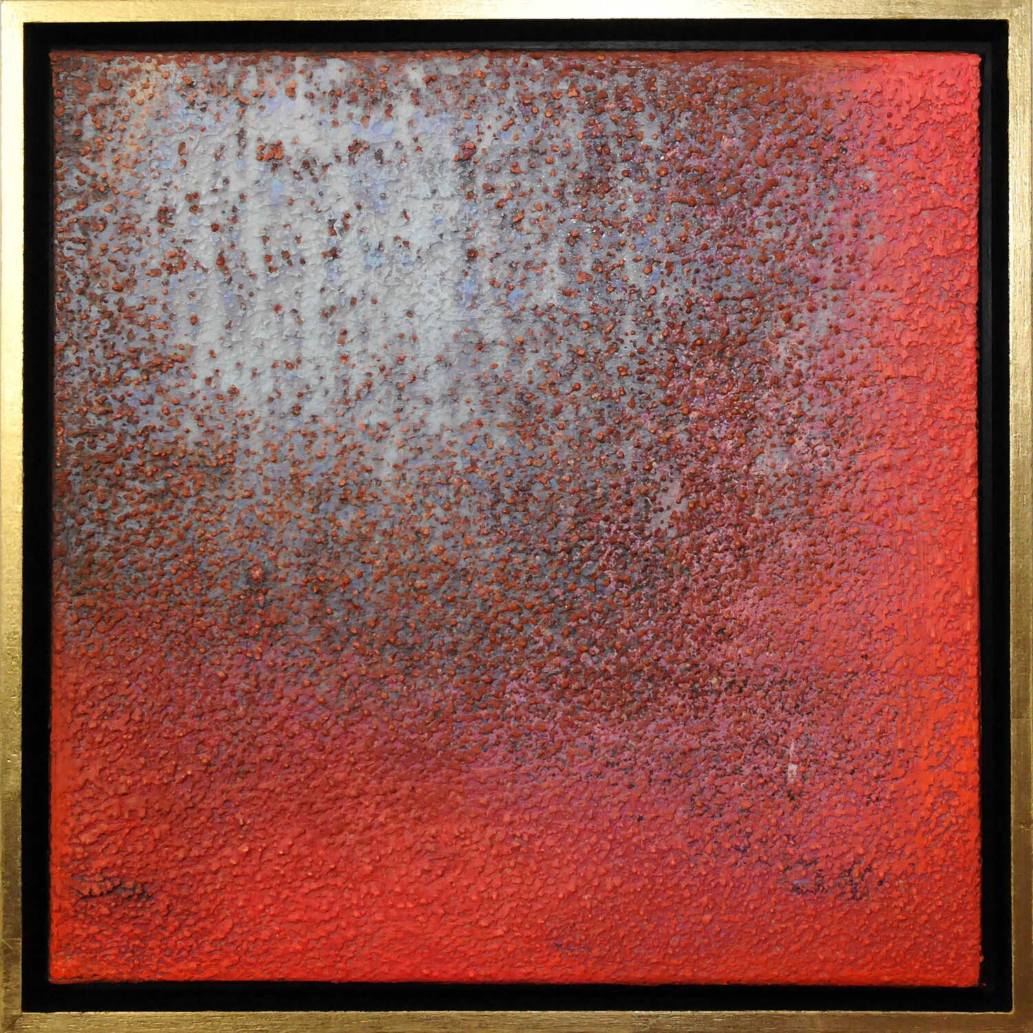 Fluor red rust Karin Vermeer Original painting for sale