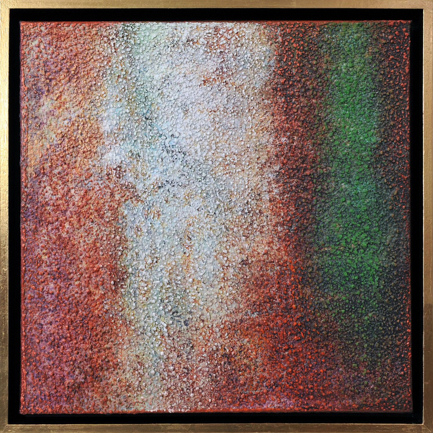 Sage green and rusty orange Karin Vermeer Original painting for sale