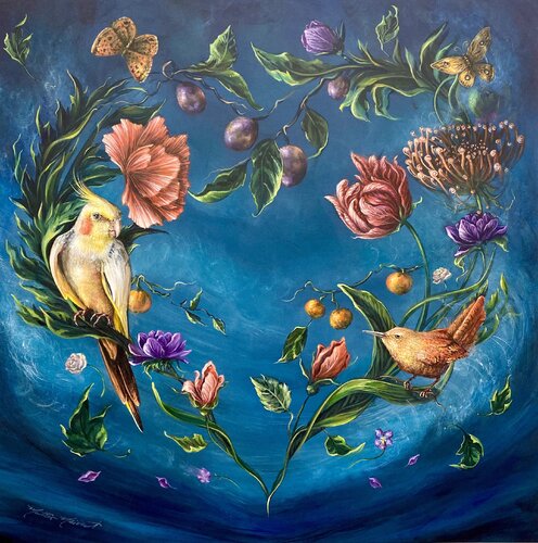 Floating Heart by Matteo Neivert, Painting for Sale on Select