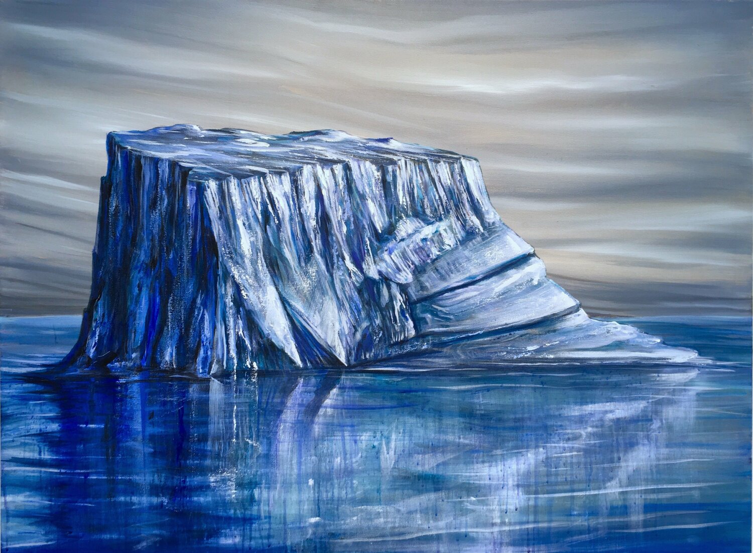 Blue Stillness Matteo Neivert Original painting for sale
