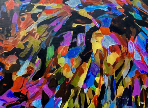 Men in Black by Ezra Bejar, Painting for Sale on Select