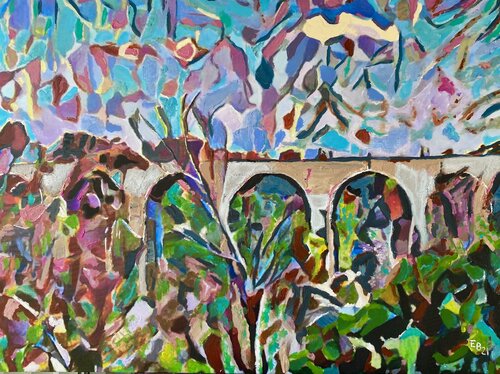 Arch Bridge by Ezra Bejar, Painting for Sale on Select