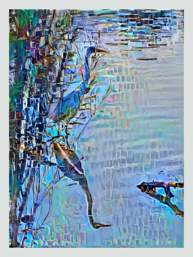 Heron Reflexion by Ezra Bejar, Painting for Sale on Select