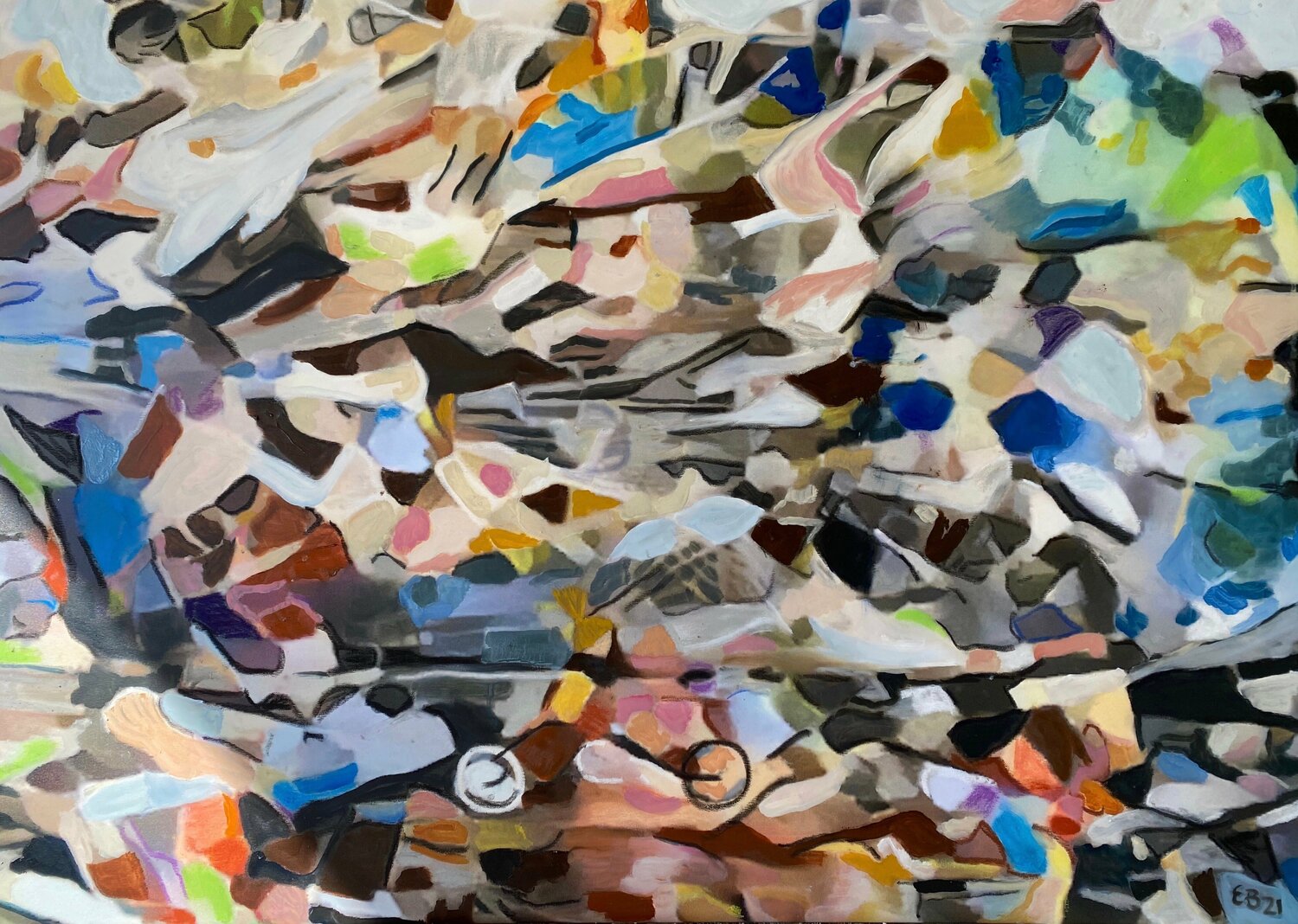 Outdoors Ezra Bejar Original painting for sale