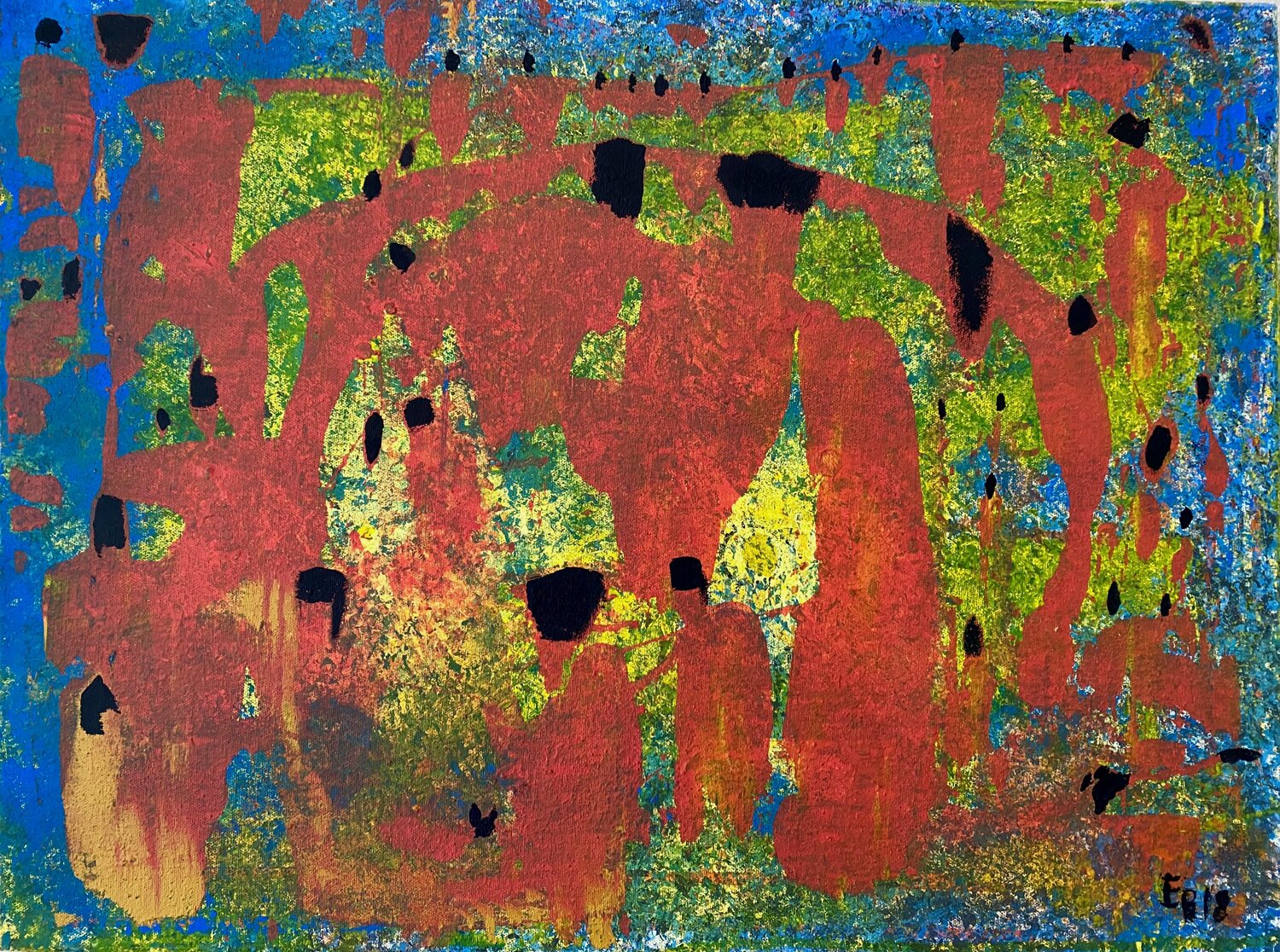 Domingo por la Tarde en Atlacomulco (Sunday Afternoon) Ezra Bejar Original painting for sale
