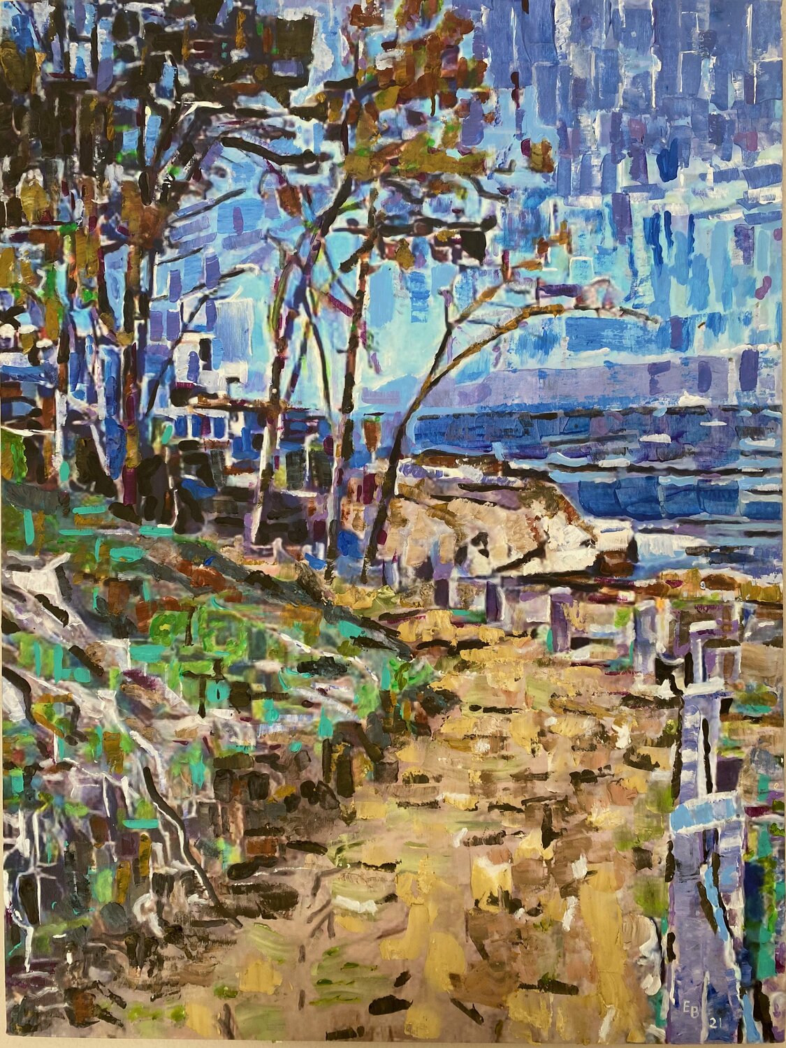 Coast Trail Ezra Bejar Original painting for sale