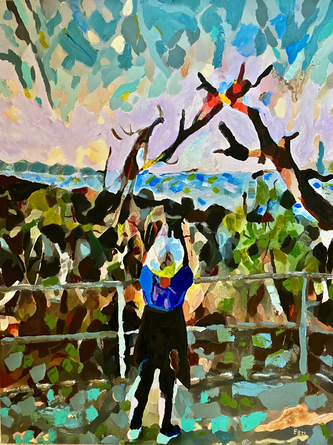 Photographer Ezra Bejar Original painting for sale