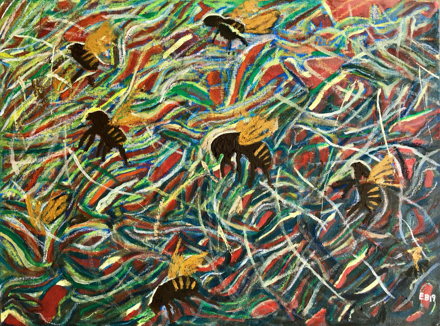 Melipona Planet Ezra Bejar Original painting for sale