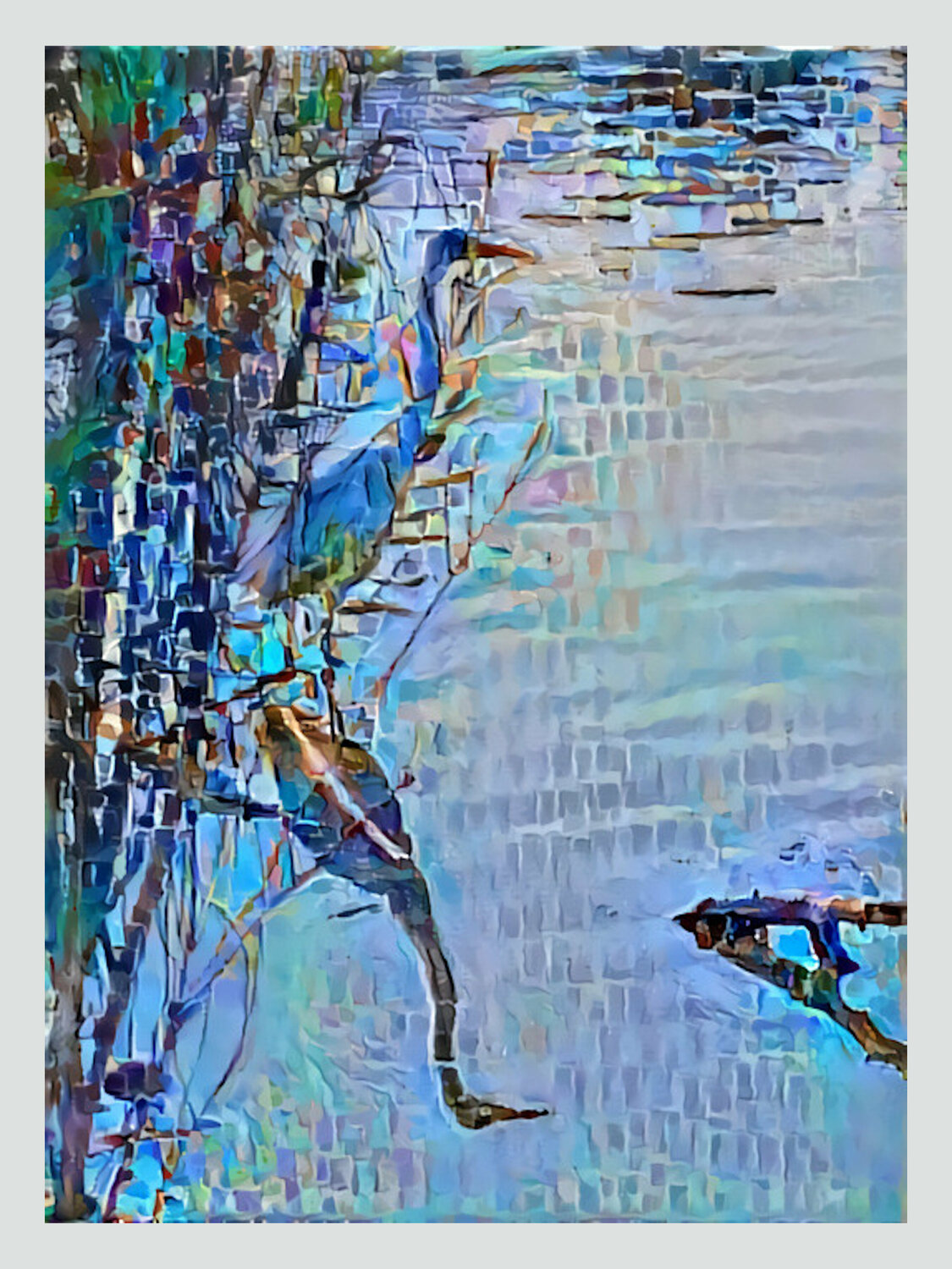 Heron Reflexion Ezra Bejar Original painting for sale