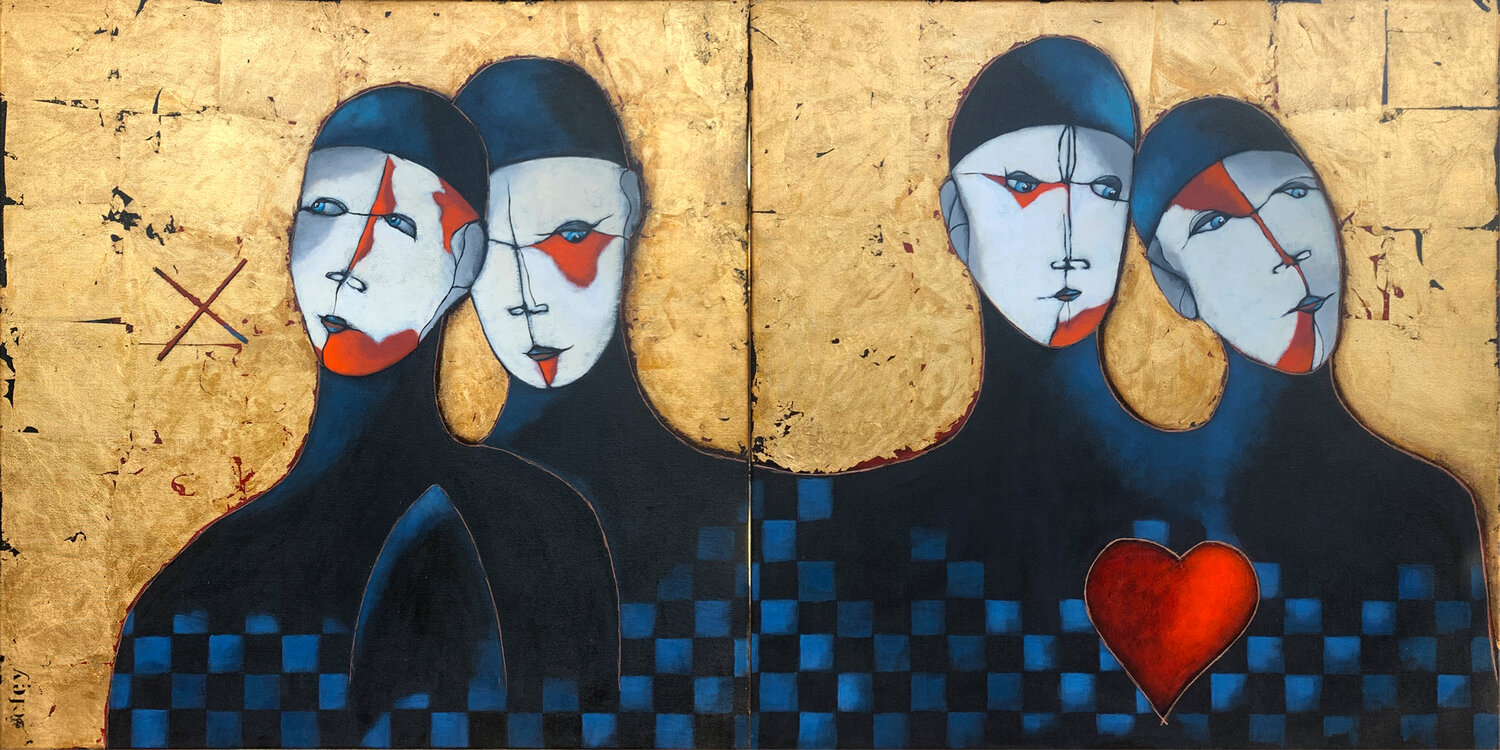 Jeux d'Amour CFey Original painting for sale