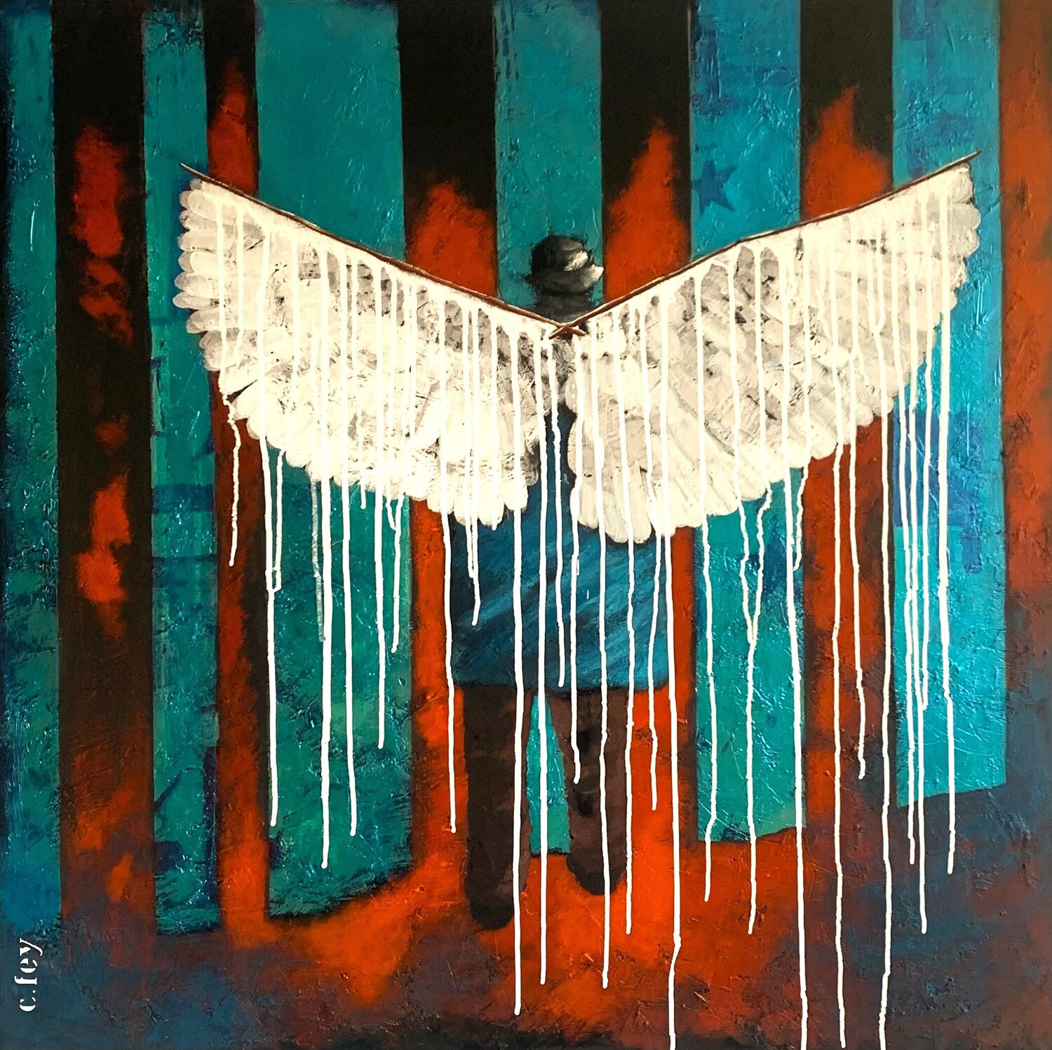 Icare CFey Original painting for sale