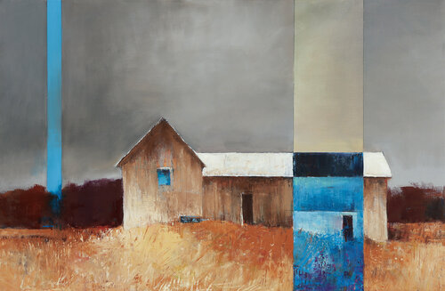 Stitched Horizon by Bo Kravchenko, Painting for Sale on Select