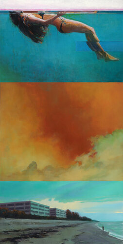 Between Heaven and Earth diptych by Bo Kravchenko, Painting for Sale on Select