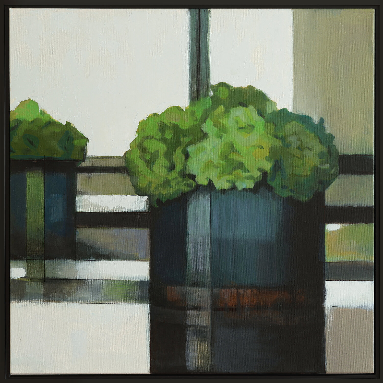 Flowers and Squares Bo Kravchenko Original painting for sale