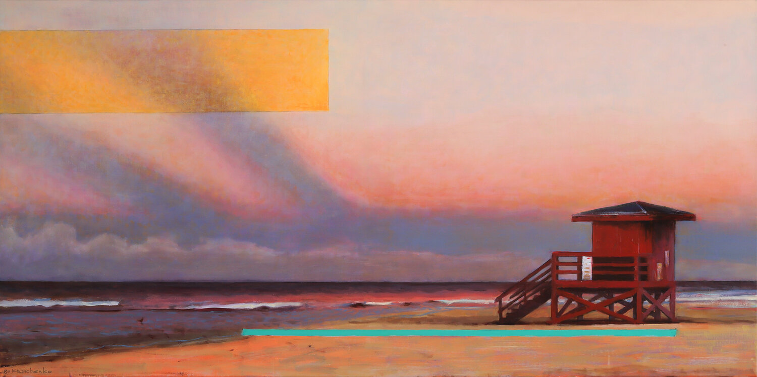 Unusual sunset in Sarasota Bo Kravchenko Original painting for sale