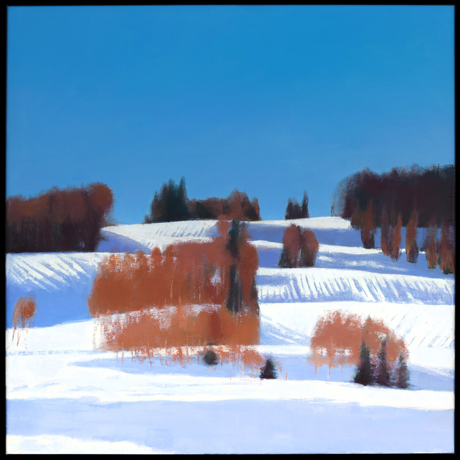 Slopes Ready to Ski Bo Kravchenko Original painting for sale