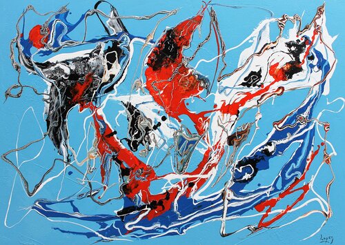 Courants océaniques by Jean-Luc Lopez, Painting for Sale on Select