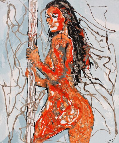Sortie de douche by Jean-Luc Lopez, Painting for Sale on Select