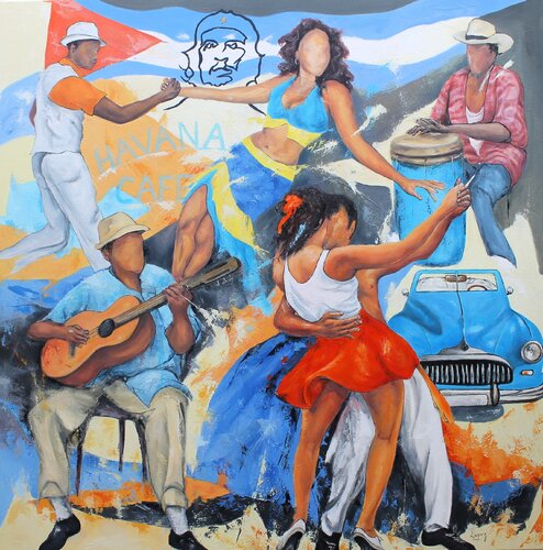 1610 Havana Café by Jean-Luc Lopez, Painting for Sale on Select