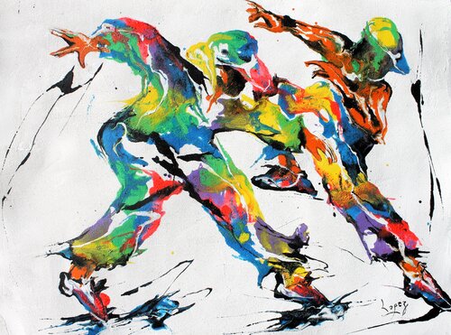 Break Dance by Jean-Luc Lopez, Painting for Sale on Select
