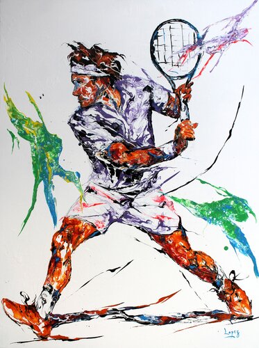 Elégance sur herbe by Jean-Luc Lopez, Painting for Sale on Select
