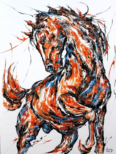 Ruade en mouvement by Jean-Luc Lopez, Painting for Sale on Select